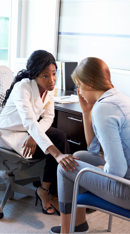 woman consulting to a professional